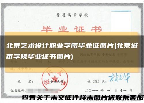 北京艺术设计职业学院毕业证图片(北京城市学院毕业证书图片)缩略图