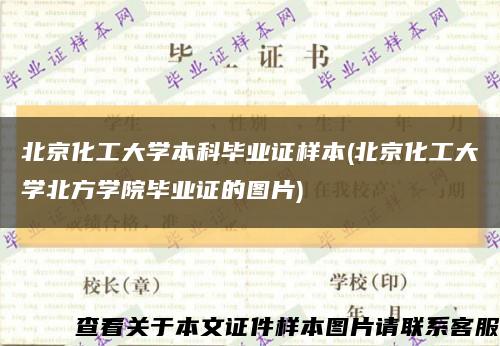 北京化工大学本科毕业证样本(北京化工大学北方学院毕业证的图片)缩略图