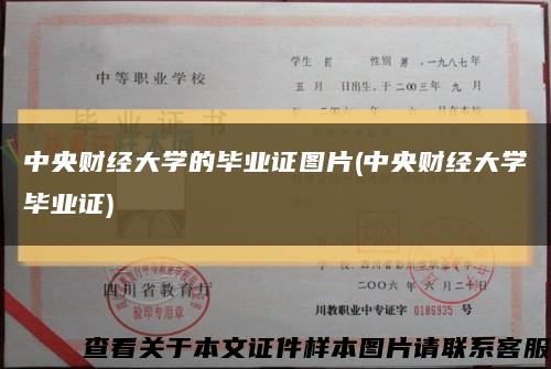 中央财经大学的毕业证图片(中央财经大学毕业证)缩略图