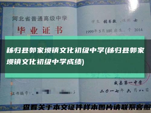 秭归县郭家坝镇文化初级中学(秭归县郭家坝镇文化初级中学成绩)缩略图