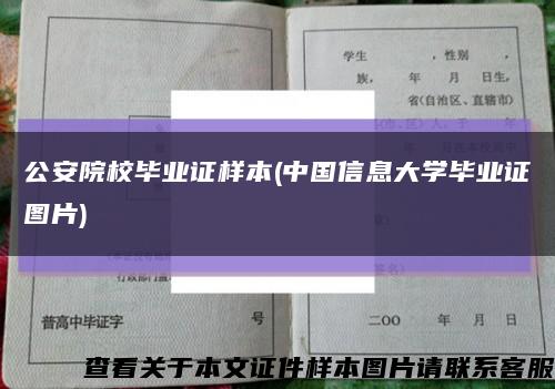 公安院校毕业证样本(中国信息大学毕业证图片)缩略图