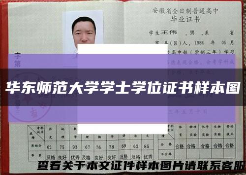 华东师范大学学士学位证书样本图缩略图
