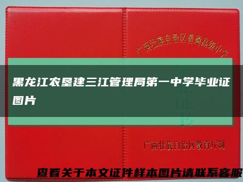 黑龙江农垦建三江管理局第一中学毕业证图片缩略图