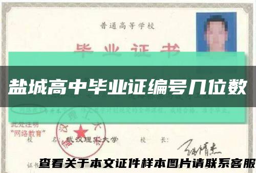 盐城高中毕业证编号几位数缩略图