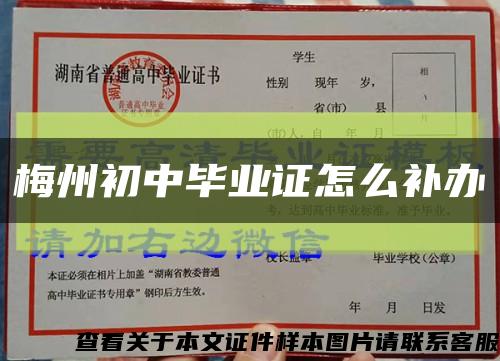 梅州初中毕业证怎么补办缩略图
