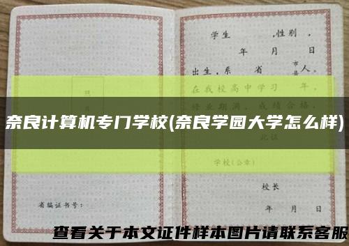 奈良计算机专门学校(奈良学园大学怎么样)缩略图