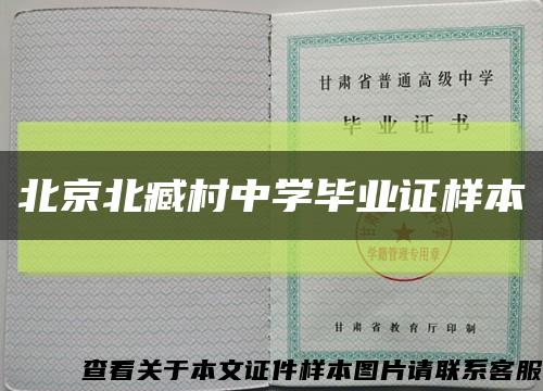 北京北臧村中学毕业证样本缩略图
