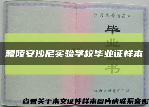 醴陵安沙尼实验学校毕业证样本缩略图