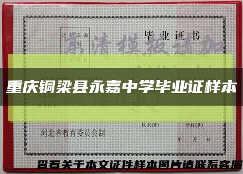 重庆铜梁县永嘉中学毕业证样本缩略图
