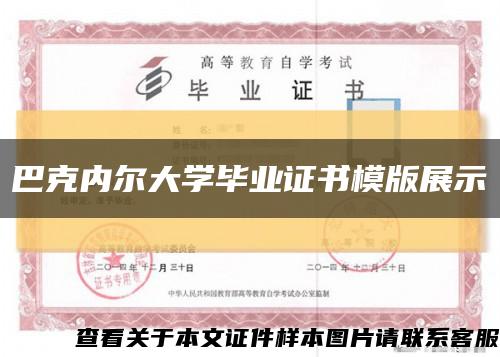 巴克内尔大学毕业证书模版展示缩略图