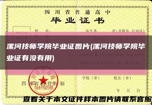漯河技师学院毕业证图片(漯河技师学院毕业证有没有用)缩略图