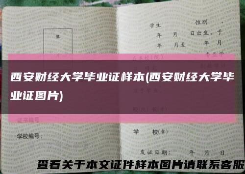 西安财经大学毕业证样本(西安财经大学毕业证图片)缩略图