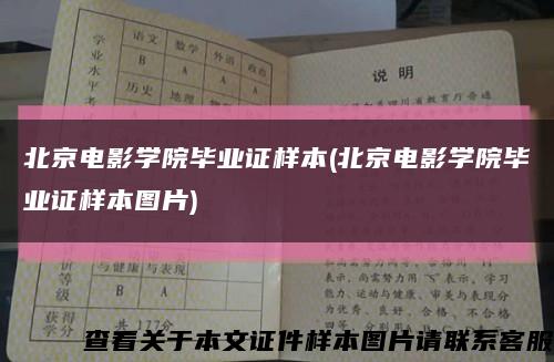 北京电影学院毕业证样本(北京电影学院毕业证样本图片)缩略图