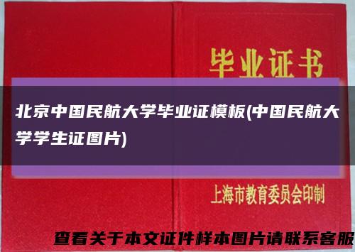 北京中国民航大学毕业证模板(中国民航大学学生证图片)缩略图