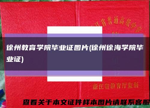 徐州教育学院毕业证图片(徐州徐海学院毕业证)缩略图