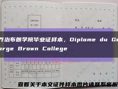 乔治布朗学院毕业证样本，Diplome du George Brown College缩略图