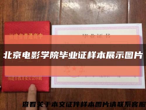 北京电影学院毕业证样本展示图片缩略图