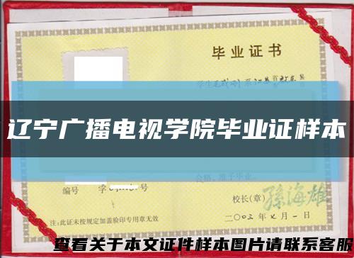 辽宁广播电视学院毕业证样本缩略图