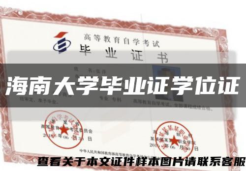 海南大学毕业证学位证缩略图