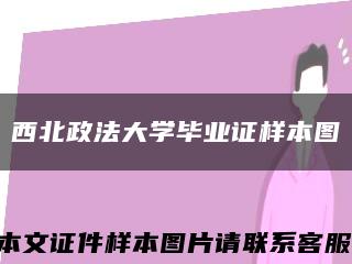 西北政法大学毕业证样本图缩略图
