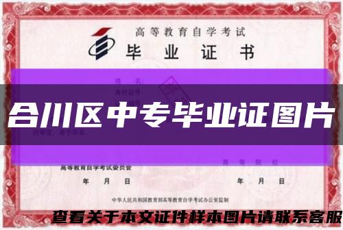 合川区中专毕业证图片缩略图