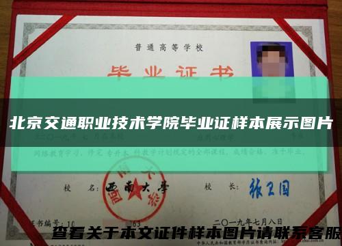北京交通职业技术学院毕业证样本展示图片缩略图