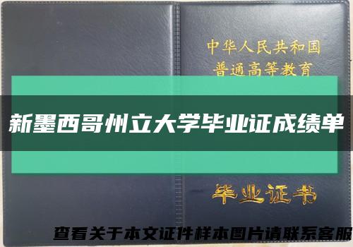 新墨西哥州立大学毕业证成绩单缩略图