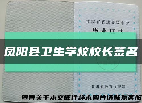 凤阳县卫生学校校长签名缩略图