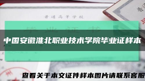 中国安徽淮北职业技术学院毕业证样本缩略图