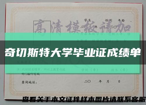 奇切斯特大学毕业证成绩单缩略图