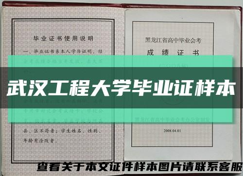 武汉工程大学毕业证样本缩略图