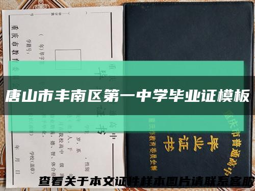 唐山市丰南区第一中学毕业证模板缩略图