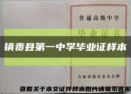 镇赉县第一中学毕业证样本缩略图