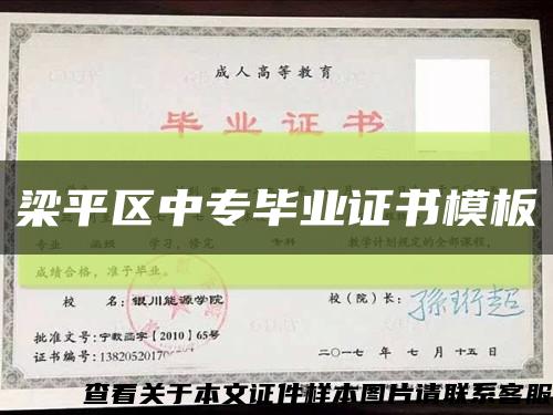 梁平区中专毕业证书模板缩略图