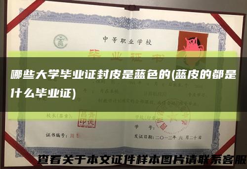 哪些大学毕业证封皮是蓝色的(蓝皮的都是什么毕业证)缩略图