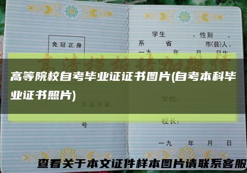 高等院校自考毕业证证书图片(自考本科毕业证书照片)缩略图