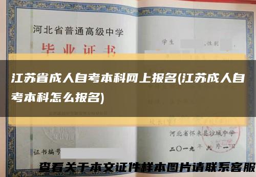 江苏省成人自考本科网上报名(江苏成人自考本科怎么报名)缩略图