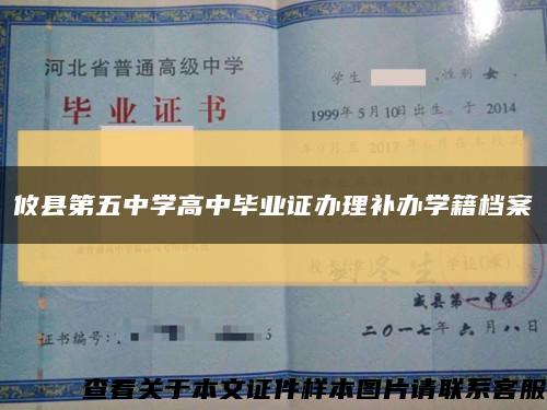 攸县第五中学高中毕业证办理补办学籍档案缩略图