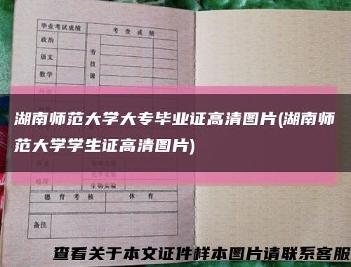 湖南师范大学大专毕业证高清图片(湖南师范大学学生证高清图片)缩略图