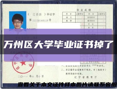 万州区大学毕业证书掉了缩略图