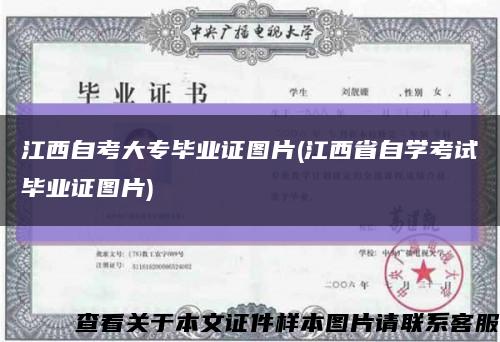 江西自考大专毕业证图片(江西省自学考试毕业证图片)缩略图