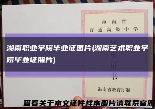 湖南职业学院毕业证图片(湖南艺术职业学院毕业证照片)缩略图