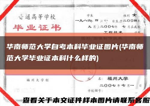 华南师范大学自考本科毕业证图片(华南师范大学毕业证本科什么样的)缩略图