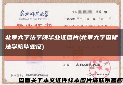 北京大学法学院毕业证图片(北京大学国际法学院毕业证)缩略图