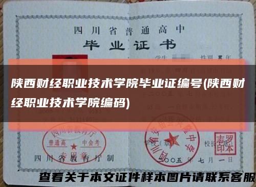 陕西财经职业技术学院毕业证编号(陕西财经职业技术学院编码)缩略图