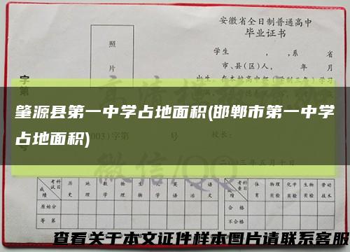 肇源县第一中学占地面积(邯郸市第一中学占地面积)缩略图