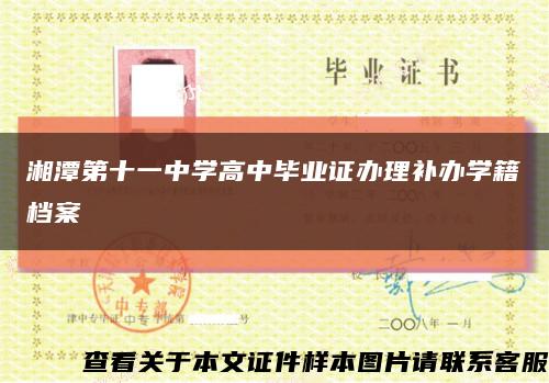 湘潭第十一中学高中毕业证办理补办学籍档案缩略图