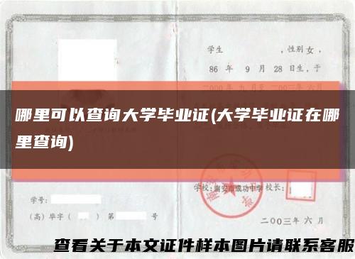 哪里可以查询大学毕业证(大学毕业证在哪里查询)缩略图