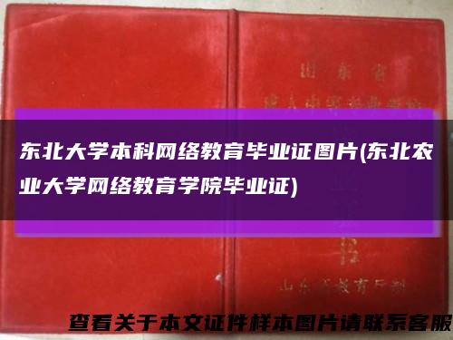 东北大学本科网络教育毕业证图片(东北农业大学网络教育学院毕业证)缩略图