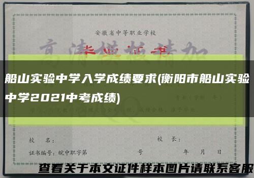 船山实验中学入学成绩要求(衡阳市船山实验中学2021中考成绩)缩略图
